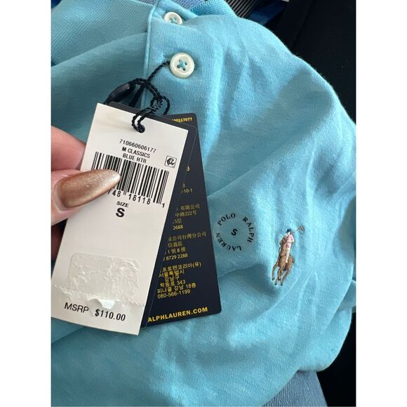 Polo Ralph Lauren NWT Classic Fit Soft Cotton Polo Turquoise Nova Heather Small - Picture 5 of 5